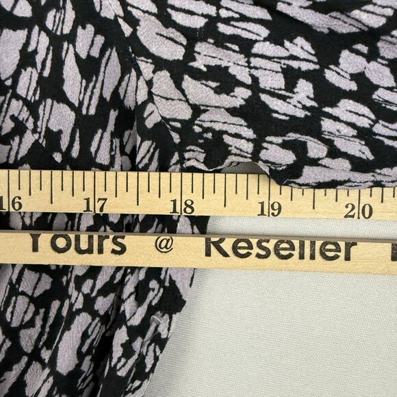 Rails Dress Women's Large Mini Dress Long Sleeve Cinch Waist Black Batik Cheetah - Picture 14 of 15